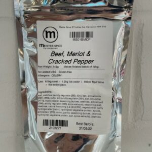 BEEF MERLOT & CRACKED PEPPER MEAL 345G