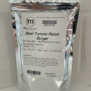 BEEF & TOM/RELISH BURGER MEAL 490G